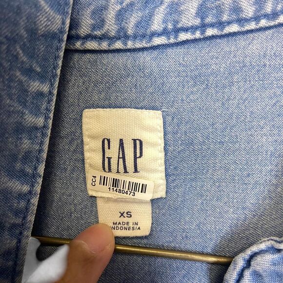 Gap blue denim sleeveless midi dress size XS - Picture 7 of 7